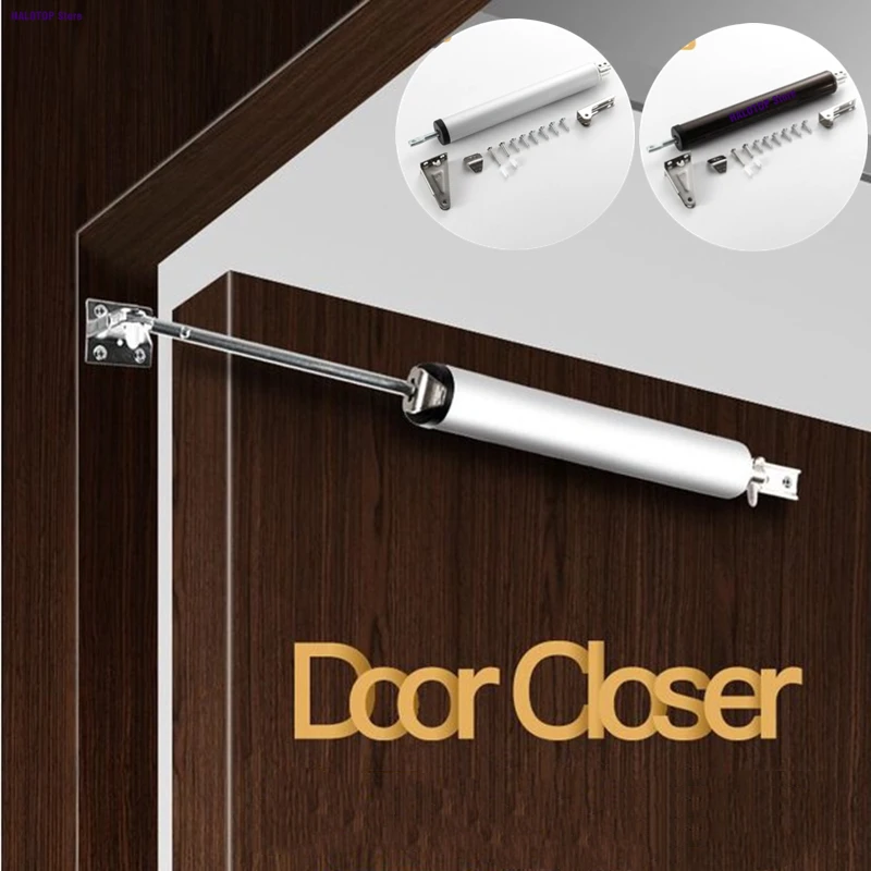 

New Buffer Door Closing Device Adjustable Pneumatic Door Closer automatic spring door closers Any Positioning Within 100 Degrees