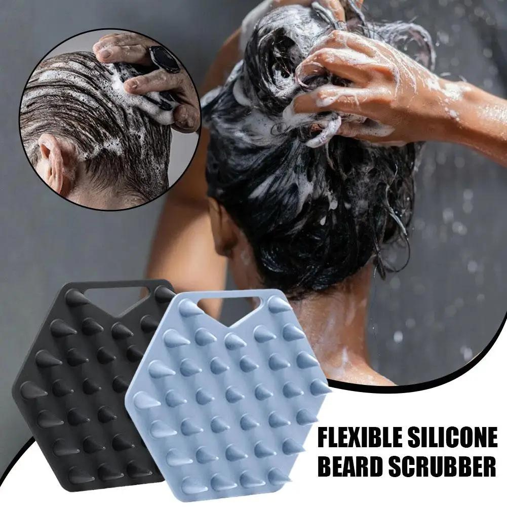 

New Silicone Shampoo Brush Cleaning Care Exfoliating Hair Smooth And Brush Stimulate Oil Massage Dander Girls X7F4