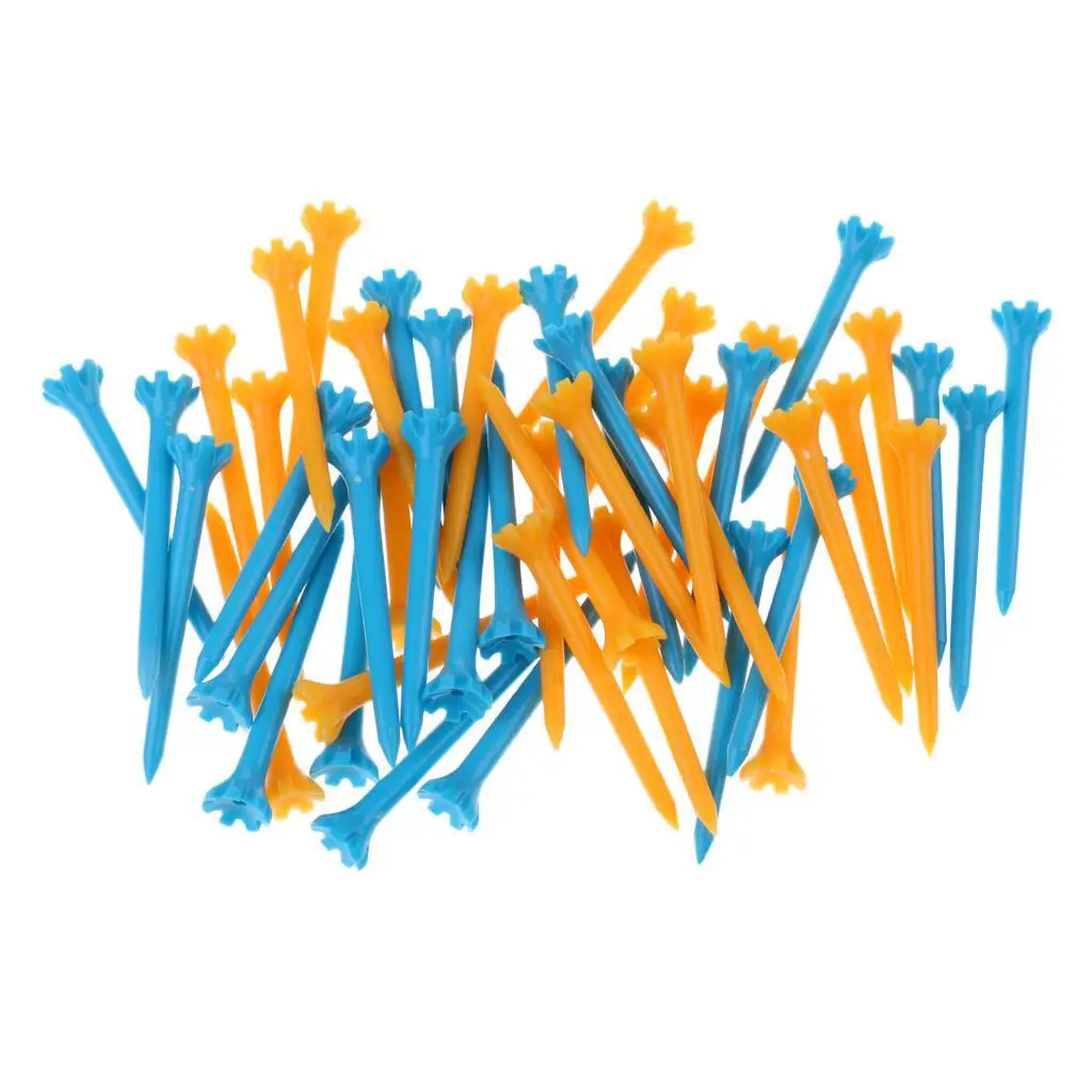 

2/3/5 50 Pieces Professional Plastic Golf Tee Tees Assorted Color