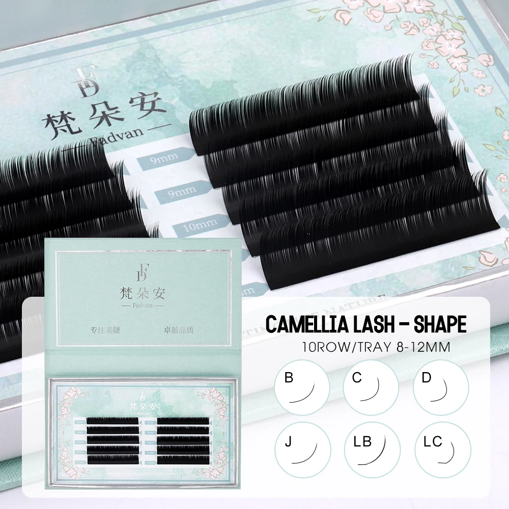 Fadvan Camellia объемное наращивание ресниц смешанной длины Премиум мягкие натуральные