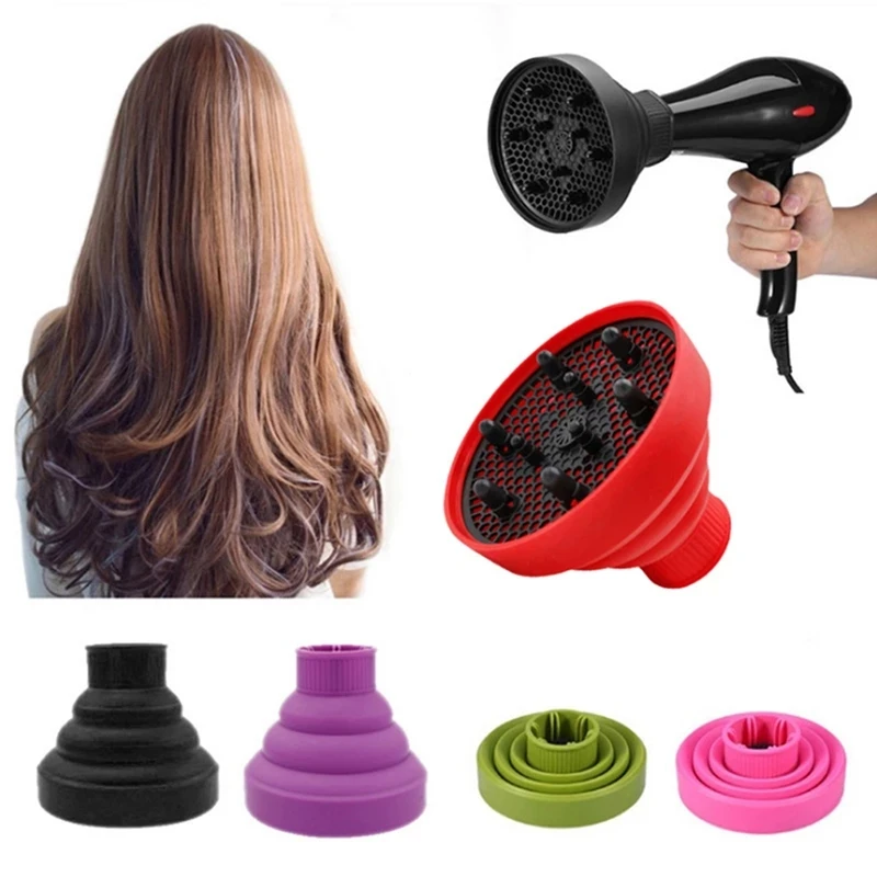 

Hairdryer Diffuser Cover High Temperature Resistant Silica Gel Collapsible Hairdryer Accessories Hairdressing Salon Tools
