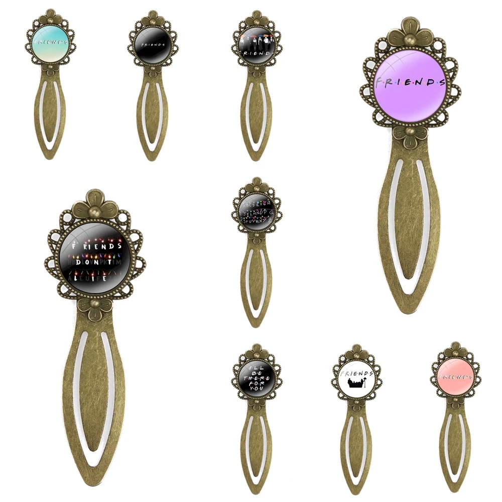 

Creative Metal Bookmarks Gift For Friends Stationery School Office Supply Friends Together Fashion Creative Cartoon Design