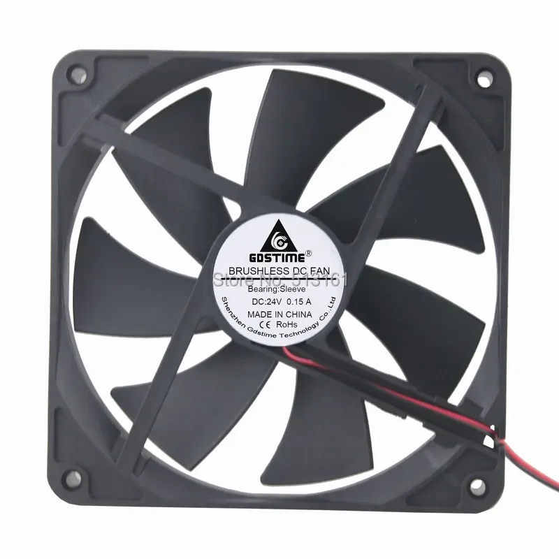 

Gdstime 14cm 14025 2Pin DC 24V 140mm x 25mm Brushless CPU Cooler Cooling Fan