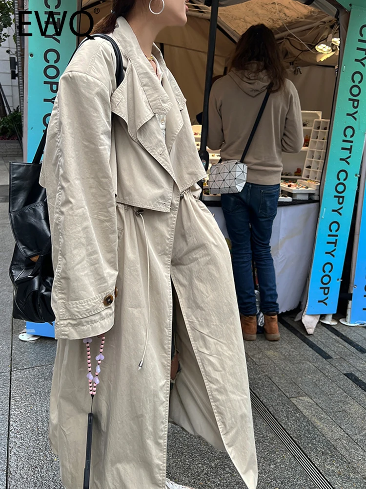 

Женский однобортный Тренч с отложным воротником и длинным рукавом