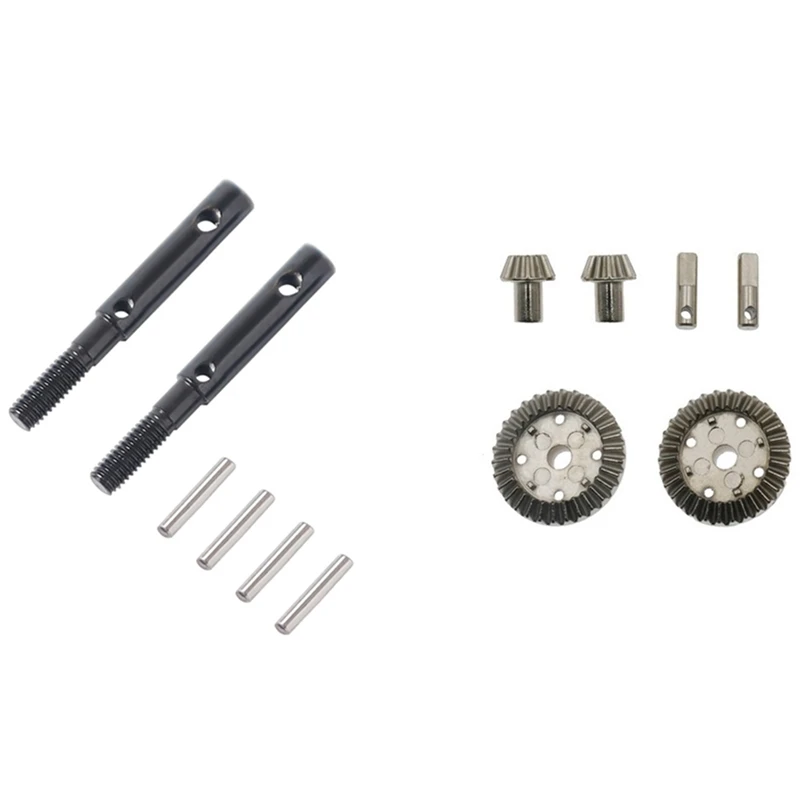 

2 шт. передний и задний портал, ведущий вал для гусеничного автомобиля на радиоуправлении с мостовой осью, комплект шестеренок для MN86S MN86 1/12, Радиоуправляемый автомобиль