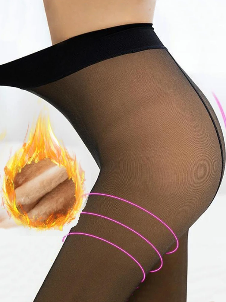 Женские зимние теплые леггинсы ATHVOTAR Суперэластичные с высокой талией плотные