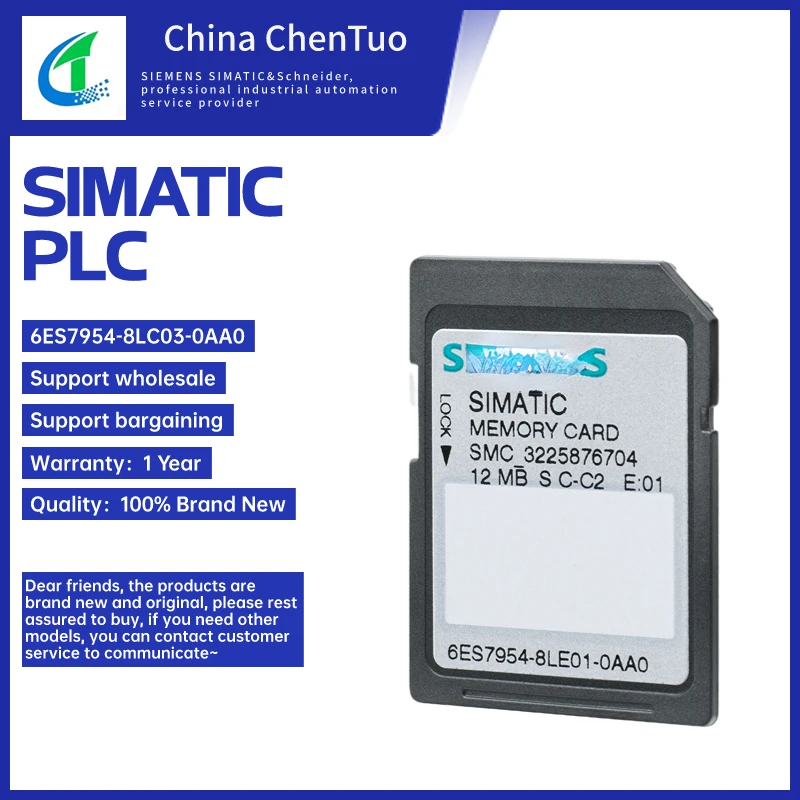 

6ES7954-8LC03-0AA 0 совершенно новый оригинальный PLC S7, карта памяти для S7-1x 00 CPU/SINAMICS, 3, 3V Flash, 4 Мб