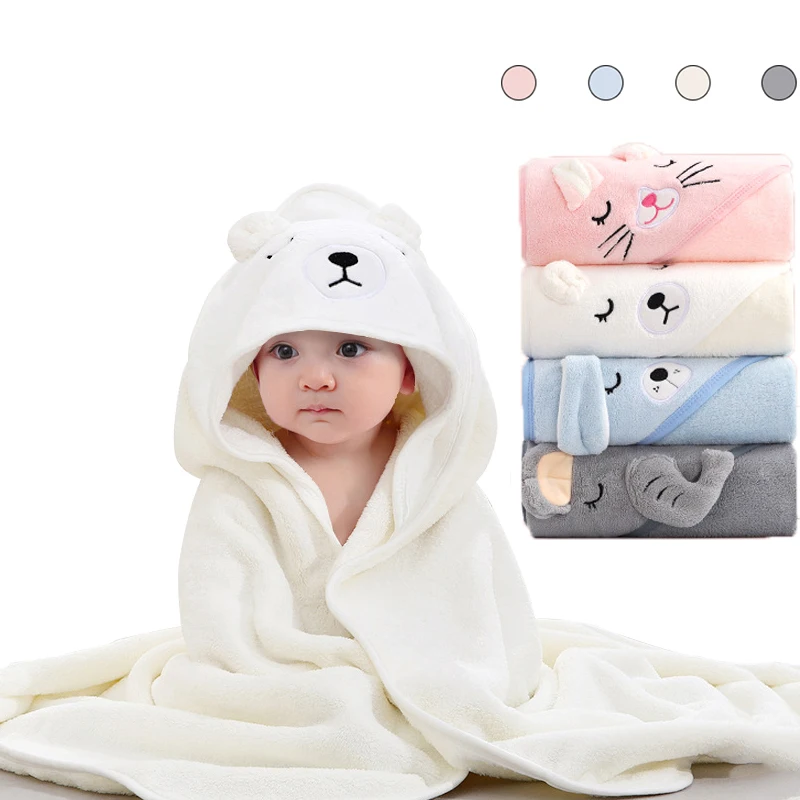 S Newborn Kids Bathrobe Super Soft Bath Towel Blanket Warm S