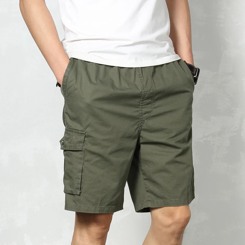 2023 Men's Summer Cargo Shorts Casual Classic Multi-Pocket Cargo Shorts Men's Fashion Solid Color High-Quality Cotton Shorts Men