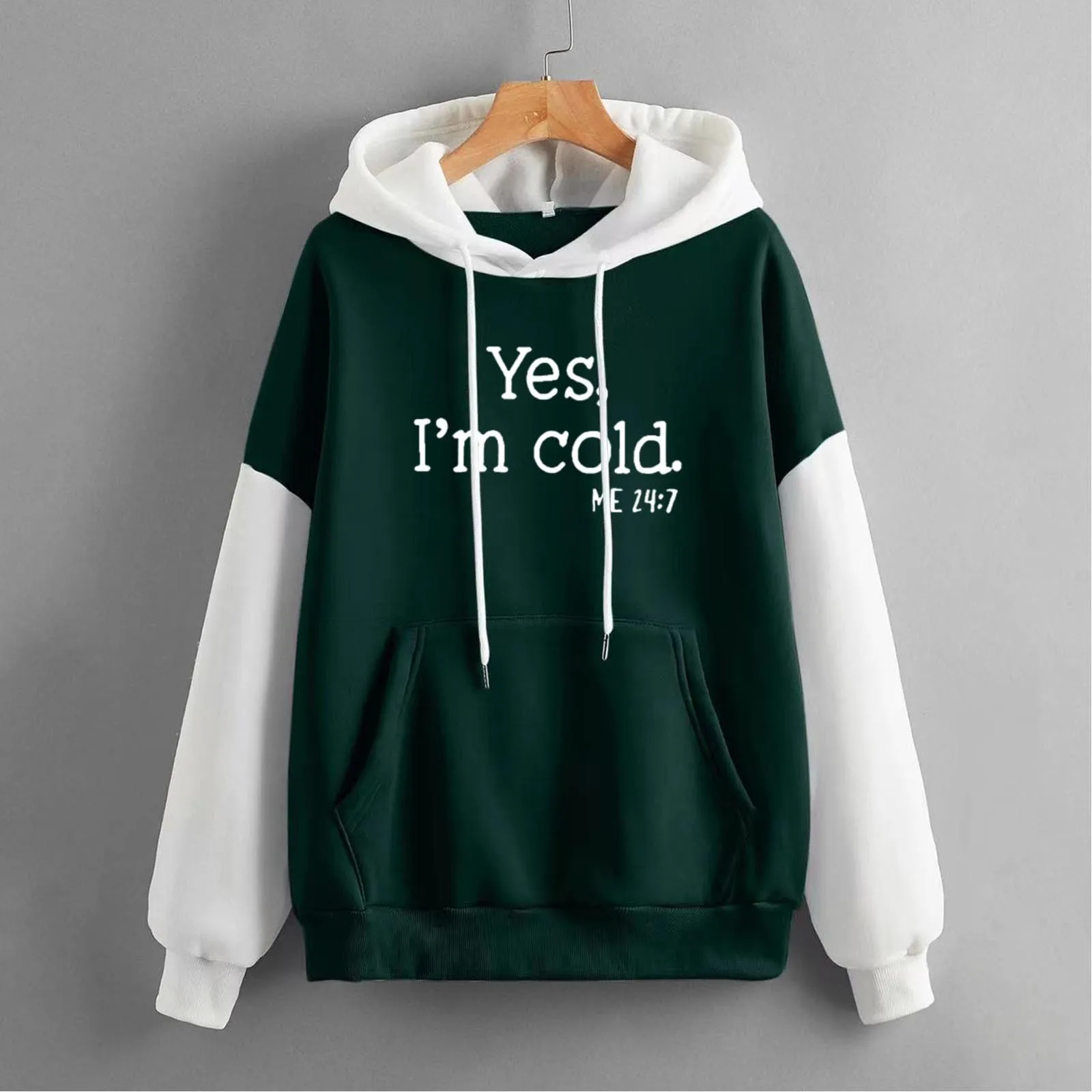 

Женская толстовка с длинным рукавом, с капюшоном и принтом букв