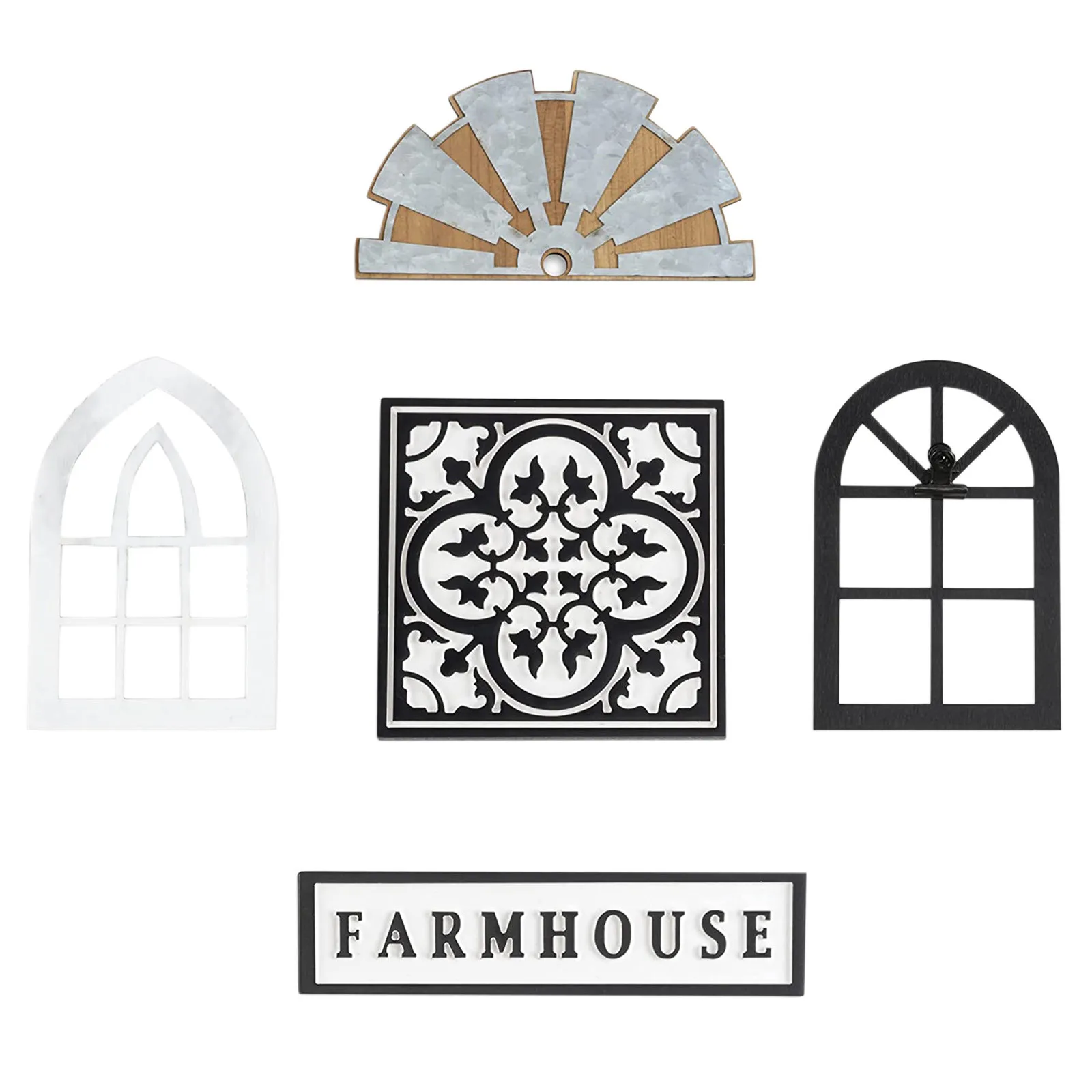 5 шт. многоярусный поднос в фермерском стиле плоские украшения мини деревянный