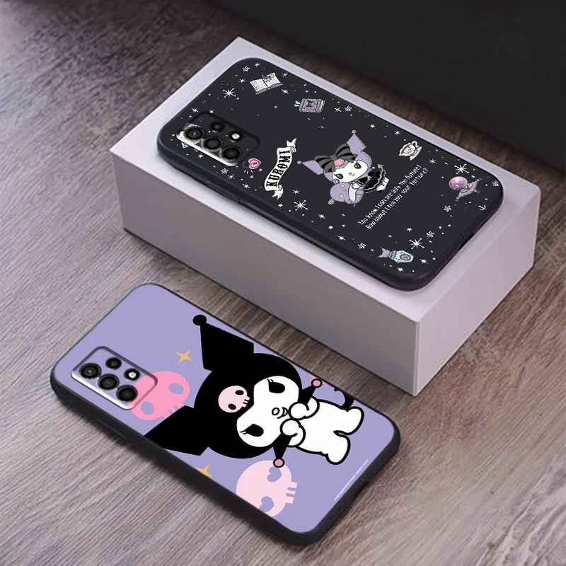 

Cartoon Kuromi Phone Case For Samsung Galaxy S10 Lite S10E S10 5G S10 S9 S8 Plus Liquid Silicon Black Soft Funda Coque Back