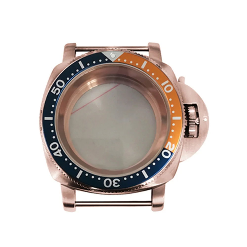 PVD Rose Gold Case 42MM Stainless Steel Watch Case for NH35 NH36 Movement, with Rose Gold Inner Shadow Chapter Ring