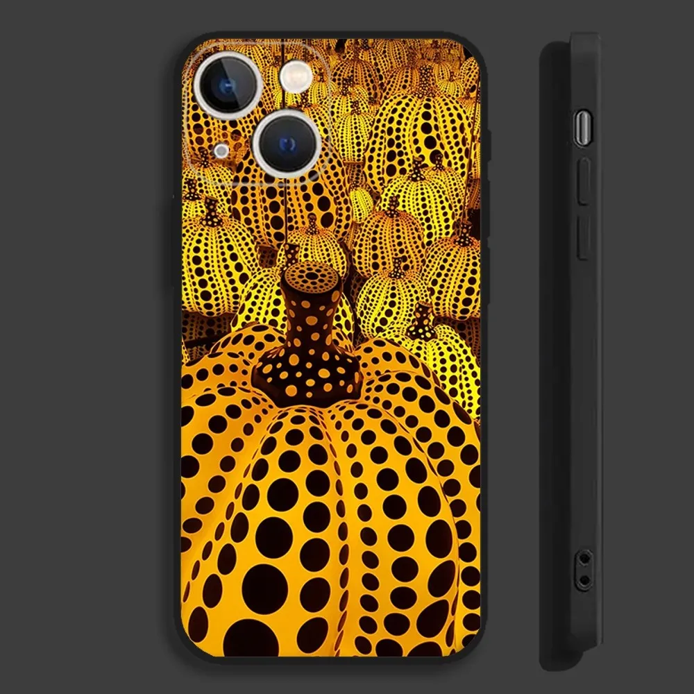 Чехол для телефона Y-Yayoi K-Kusama Pumpkin Art iPhone 16 15 14 13 12 11 Pro Max Plus Mini X XS XR 8 7 6 S SE мягкий