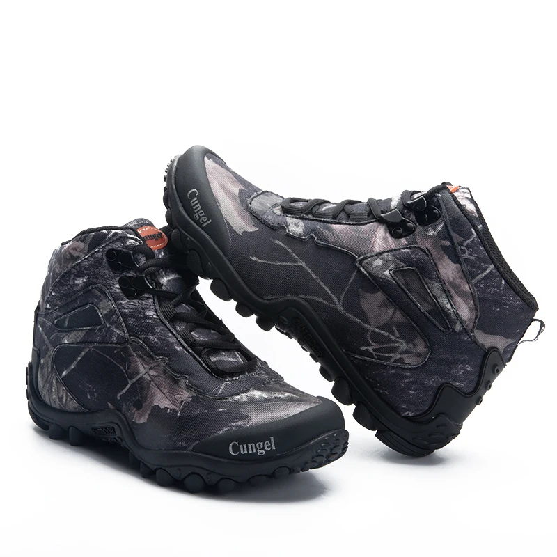 Outdoor Mens Hiking Boots Durable Waterproof Anti-Slip Mountain Climbing Trekking Boots Military Tactical Boots Top Quality