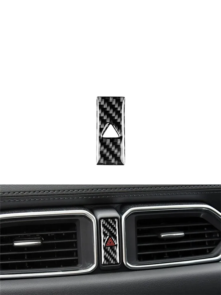 

Декоративные аксессуары для салона автомобиля для Mazda CX-5 CX5 2017 2018, черные защитные наклейки из углеродного волокна, накладка