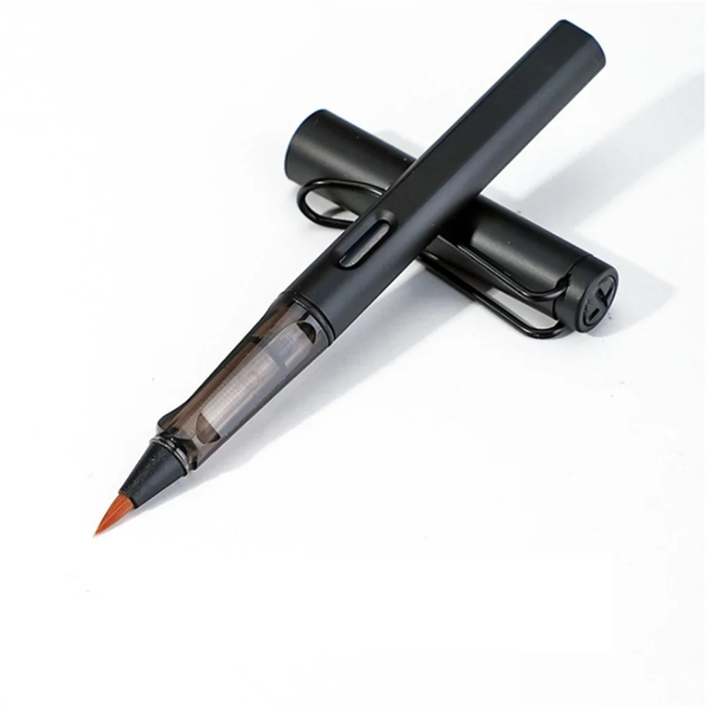 

Metal Color Calligraphy Soft Hair Fountain Pen Watercolor Painting Writing Brush Office School Supply Artist Student Stationery