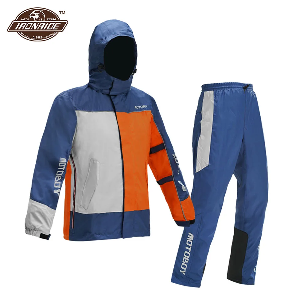 

Motorcycle Raincoat Men's Split Waterproof Breathable Impermeable Motociclista Windproof Raincoat Motorcycle Biker Rain Set