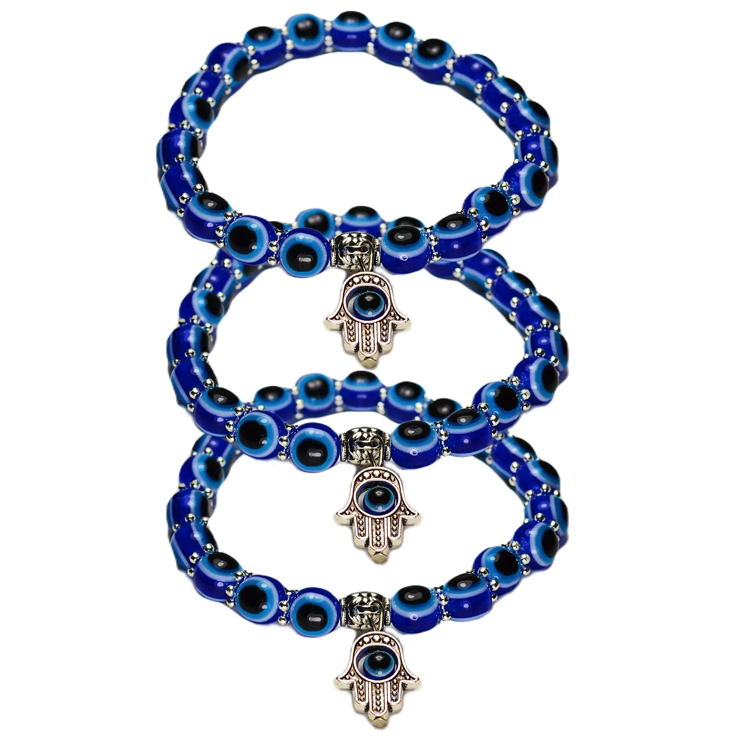 

Модные синие глаза злые турецкие стеклянные бусины ручной работы эластичный браслет ювелирные изделия для женщин