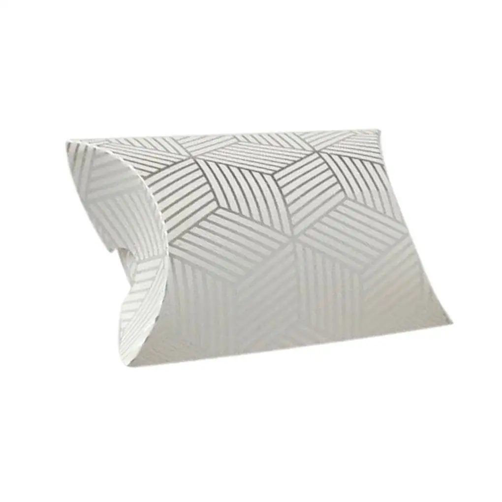 

50pcs Creative Pillow Shaped Wedding Candy Box Hot Stamping Cardboard Wedding Gift Box Children'S Birthday Party DIY Candy Box