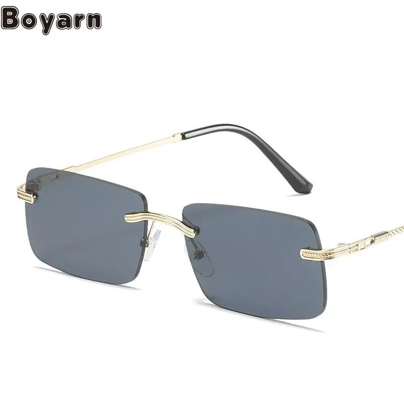 Boyarn New Gafas De Sol Square Small Frame Sunglasses Men's And Women's Retro Borderless Ocean Film Trend |