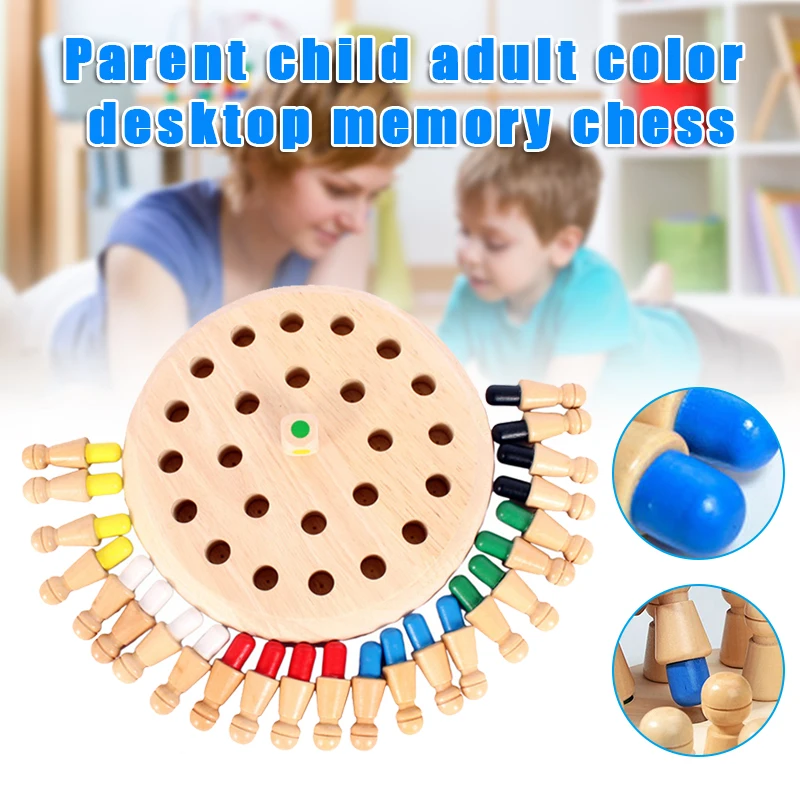 

Memory Chess Toy Made Of Nature Wood Children Educational Toy