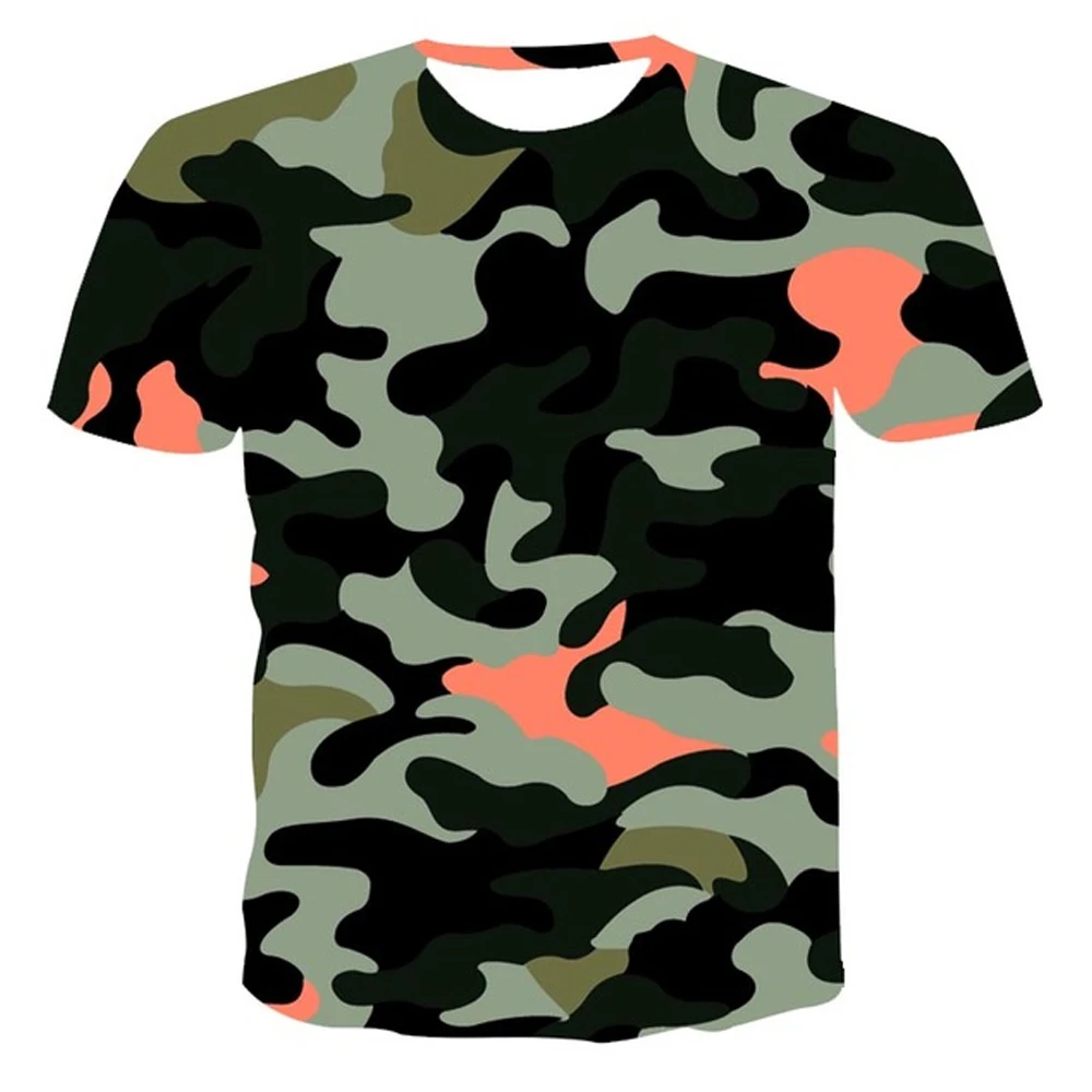 

New Men's Casual Camo Style Top 3D Printed T-Shirt
