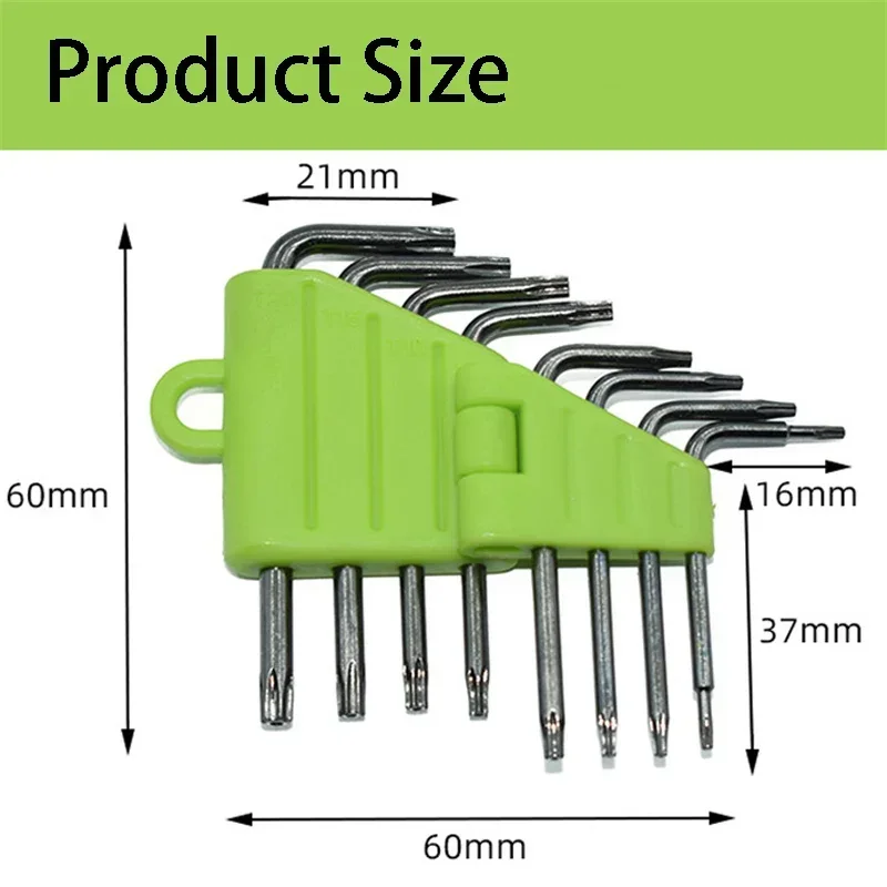 Набор шестигранных отверток 8 в 1 шестигранный ключ типа L с плоской шариковой