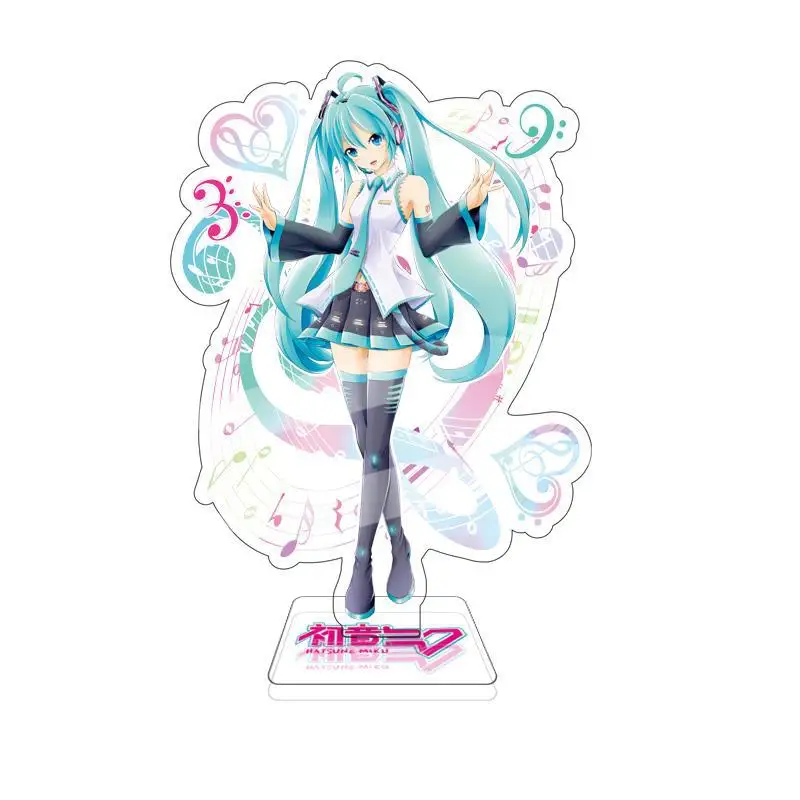 

15cm Anime Hatsune Miku Virtual singer kawaii Peripheral Standing Card Two-dimensional Action Figure Acrylic Decoration toys