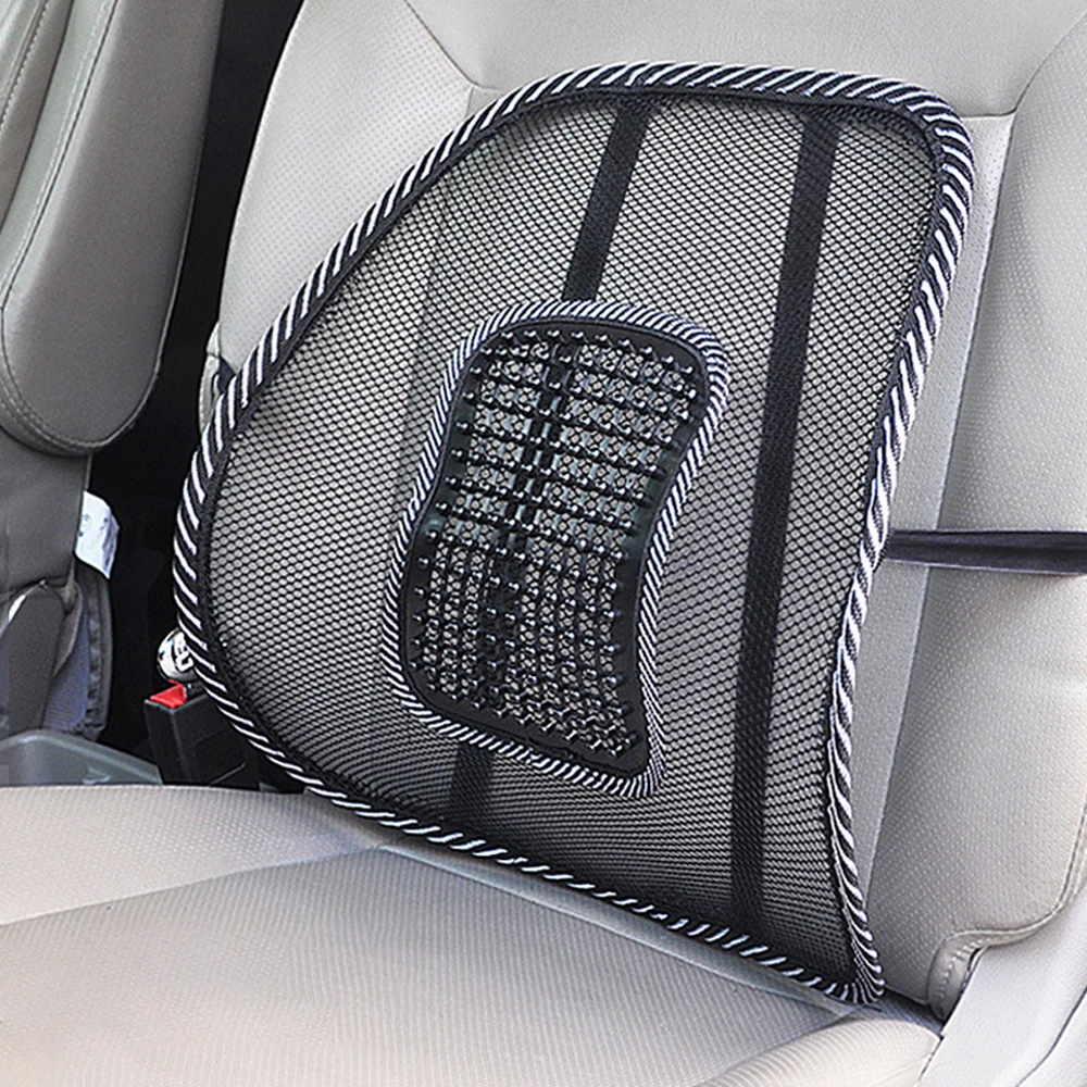 

Car Chair Back Support Massage Cushion Mesh Lumbar Pillow Pad Truck Office Home Ventilated Seat Cover