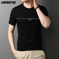 top quality summer brand designer logo 95 cotton tops 2022 new t shirt for men korean short sleeve casual fashion mens clothes