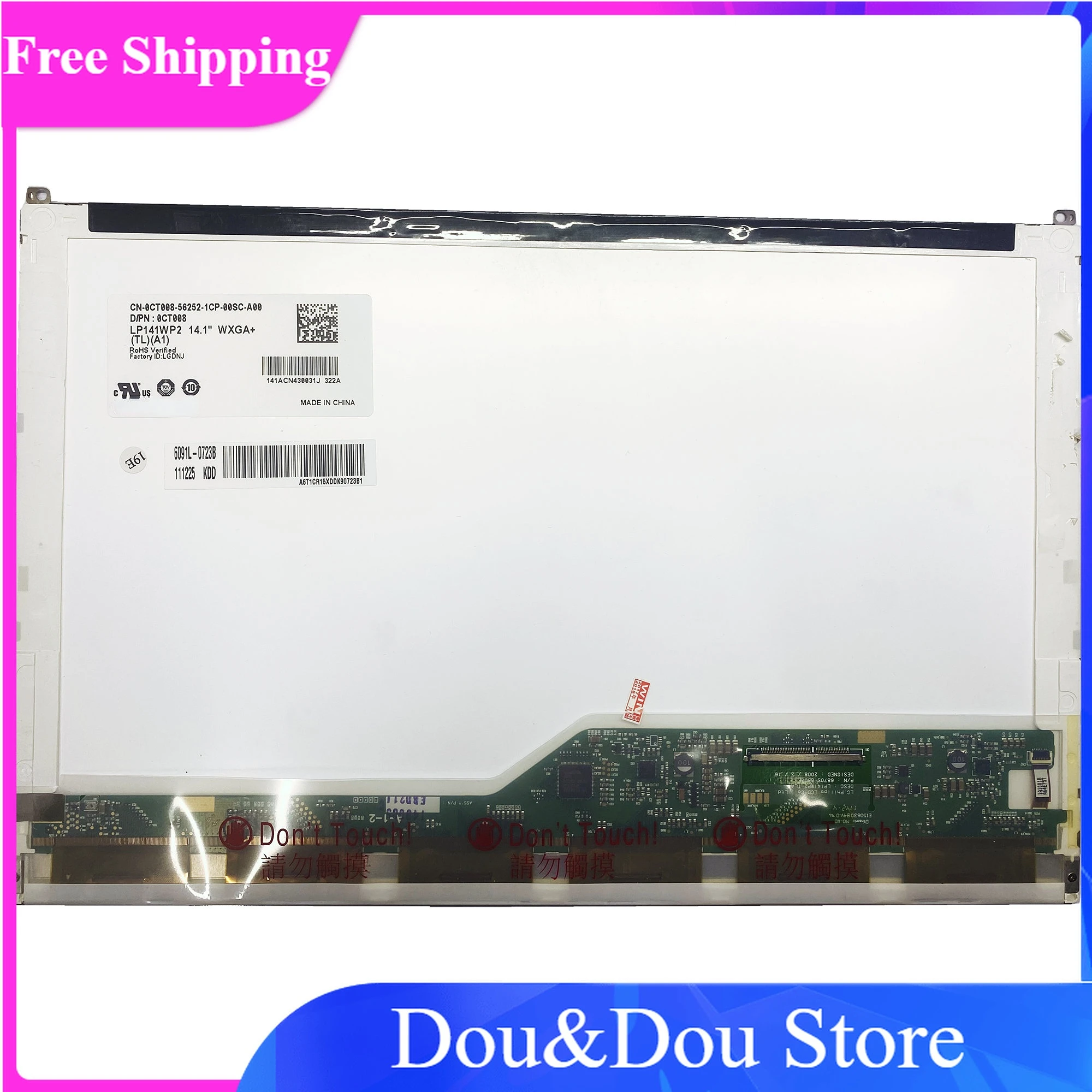 

LP141WP2 TLA1 fit LP141WP2 TLA2 B141PW04 V.0 LTN141BT01 N141C6-L01 LTN141BT03 50 PIN 1440×900 Laptop LCD screen