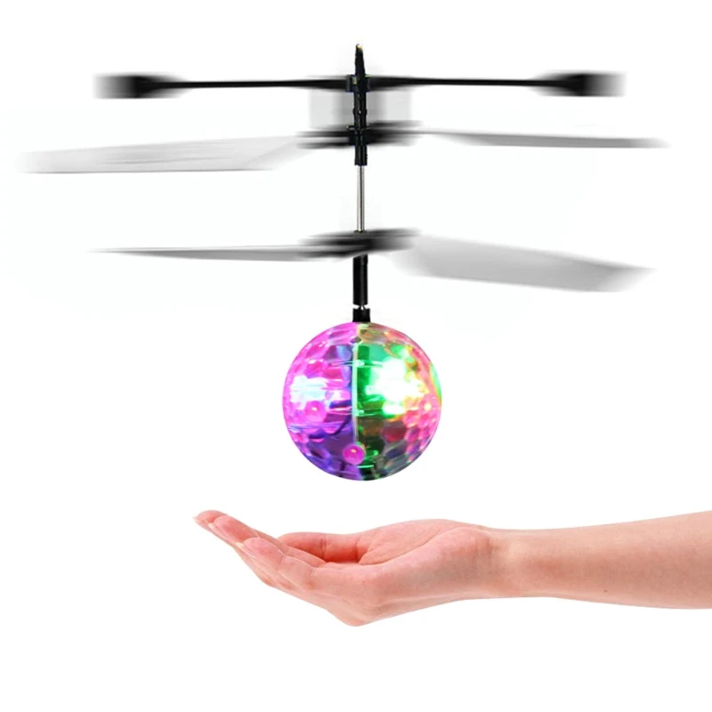 

N80C Flash Flying Ball Infrared Induction Colorful LED Disco RC Helicopter kids Toy