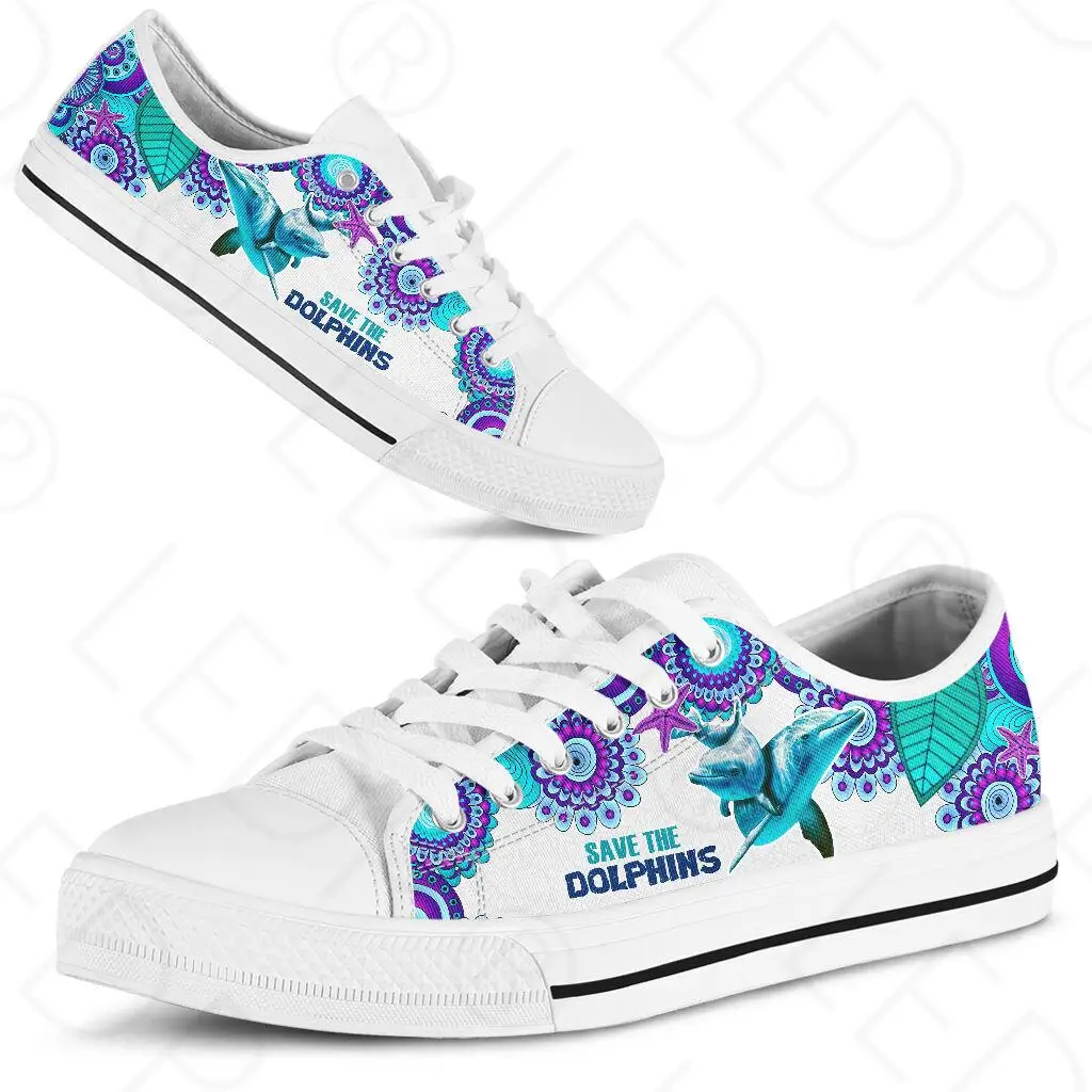 

BKQU женские парусиновые туфли на плоской подошве 2021 Летние повседневные женские уличные дышащие кроссовки с изображением дельфина