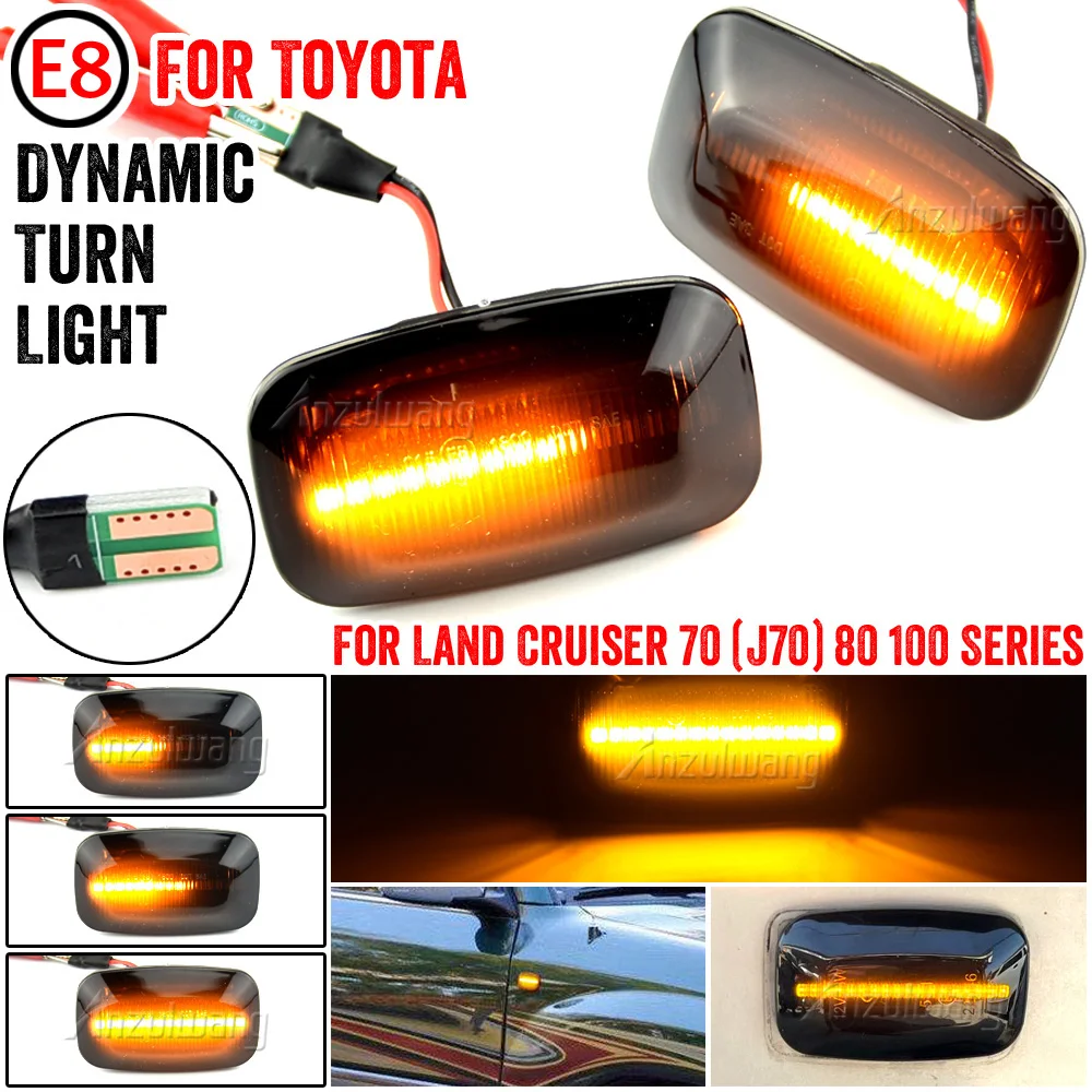 

Для Toyota Land Cruiser J70 J80 J100 Series LC70 LC80 LC100 светодиодный динамический поворотный сигнал боковой фонарь потоковая последовательная лампа