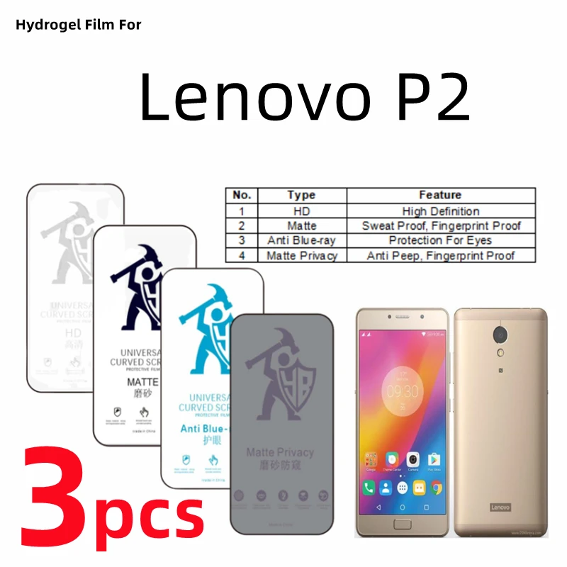 

Гидрогелевая пленка для Lenovo P2, матовая защитная пленка для экрана Lenovo P2, Уход за глазами, Анти-шпион, защитная пленка для конфиденциальности, 3 шт.