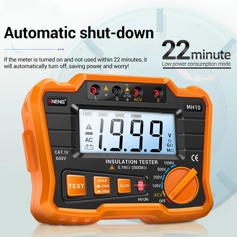 Цифровой мегомметр с ЖК-дисплеем тестер сопротивления изоляции Megohm метр