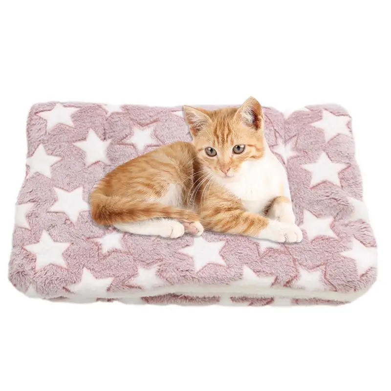 

Cozy Cat Calming Blanket Kitten Blanket With Cute Paw Print Pattern Super Soft Fluffy Pet Blanket Flannel Throw Warm Pet Mats In