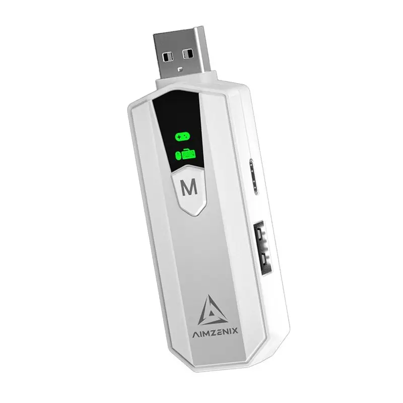 Фото AIMZENIX AX200PRO PC Gaming K&M Converter — адаптер для клавиатуры и мыши для игровых консолей, улучшающий игровой процесс для геймеров. №1