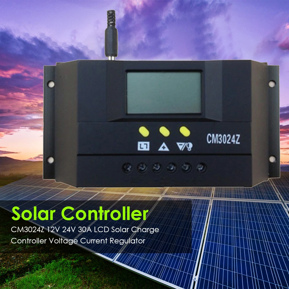 

CM3024Z LCD Display Auto Temperature Compensation Solar Controller Regulator