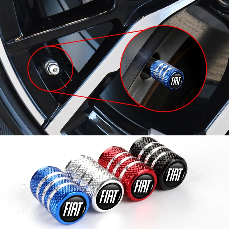

Car Wheel Tire Valve Caps Auto Tyre Rim Stem Covers For FIAT 500 Grande Punto UNO Tipo Stilo Astra Bravo Panda Freemont Linea