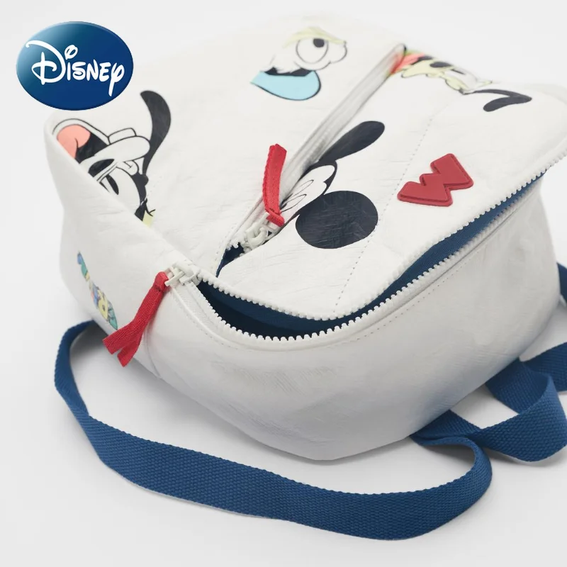 Disney Mickey Mouse Shoulder Backpack New White Dupont Paper Cartoon Children's Kindergarten Lightweight