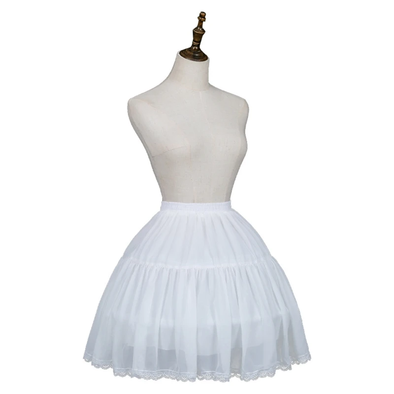 Женская кринолиновая подъюбник юбки-Обручи для девочек короткая белая Нижняя