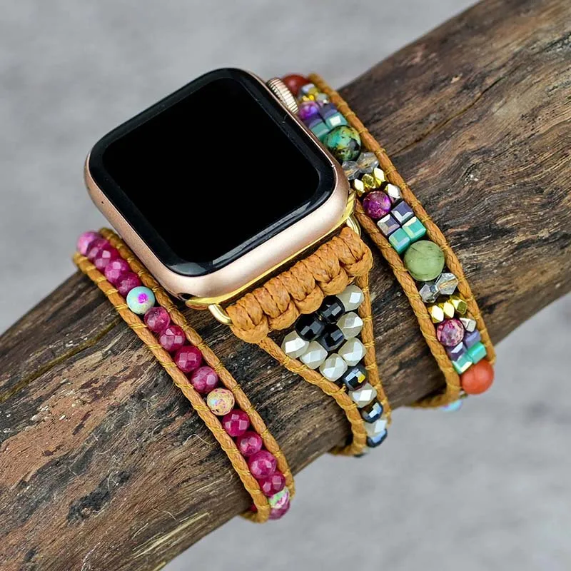 Natural Stone Watch Strap for Apple Watch 8 7 Band 41mm 45mm 44mm 40mm 38mm 42mm Bracelet Wristband Correa for IWatch Ultra 49mm
