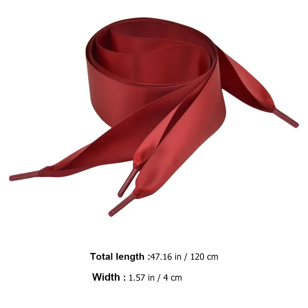 6 Pairs Ribbon Laces Girls Skates Ribbon Shoe Laces Women Wide Shoelaces Wide Satin Shoelaces White Boots Women