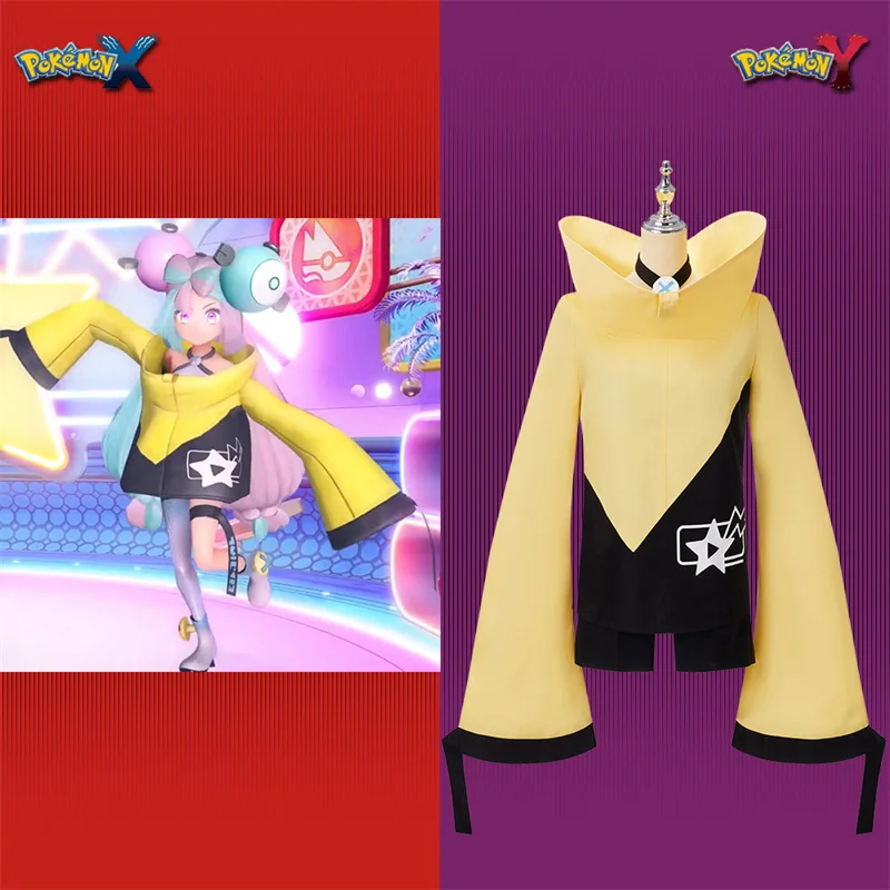 

Anime Game Scarlet and Violet Iono Cosplay Costume for Women Men Adult Costume Jacket Shorts Tube Halloween Christmas