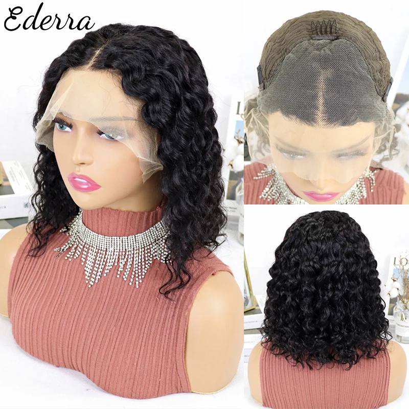 Water Curly 13X4 Transparent Lace Front Human Hair Wigs Brazilian Wigs For Women Real Human Hair Wet and Wavy Lace Frontal Wig