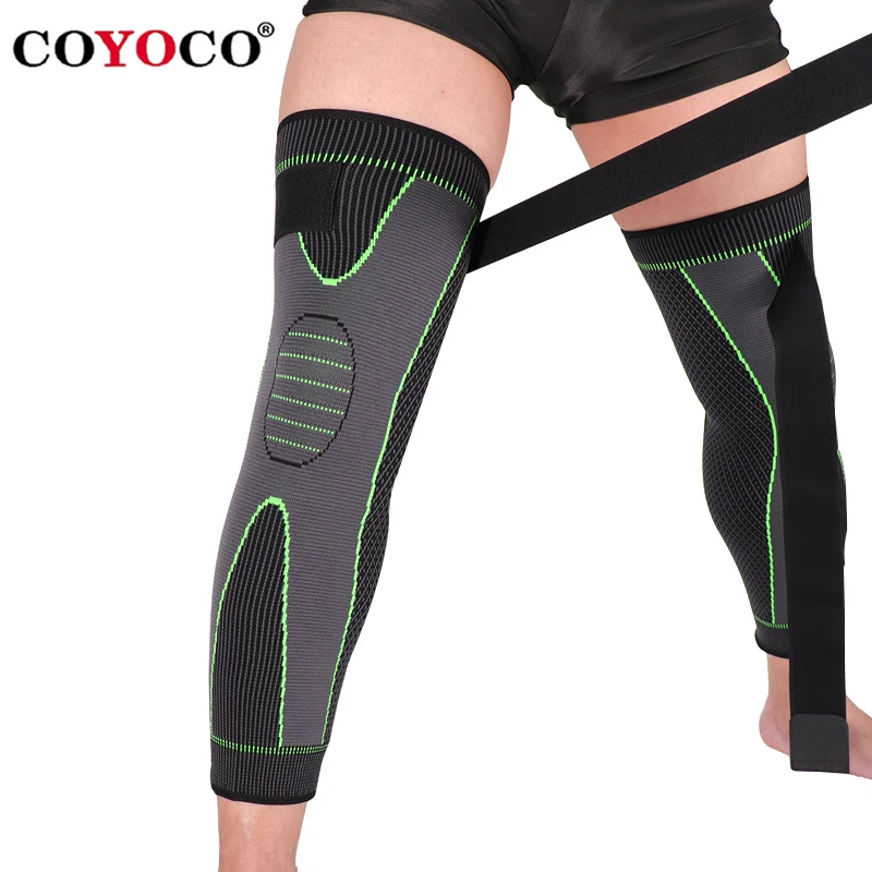 

1 Pcs Sport Full Leg Compression Sleeves Knee Braces Support Protector for Weightlifting Arthritis Joint Pain Relief Muscle Tear