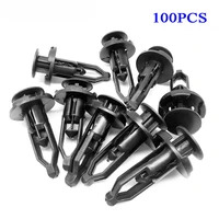 100 pcs car fastener clips fender bumper rear cover push type clamp plastic fixed clip fasteners for toyota 52161 16010