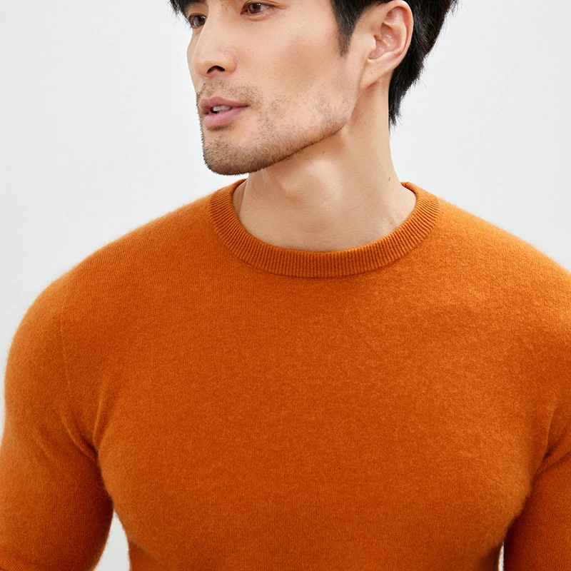 Осень/зима новый мужской свитер из 100% кашемира с полувысоким воротником и теплым